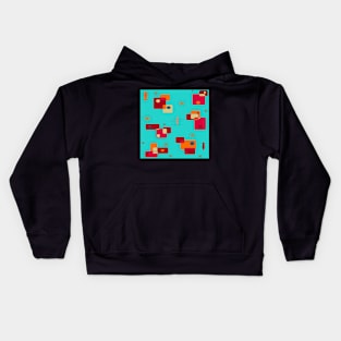 Mid Century Modern Inspired Teal Kids Hoodie